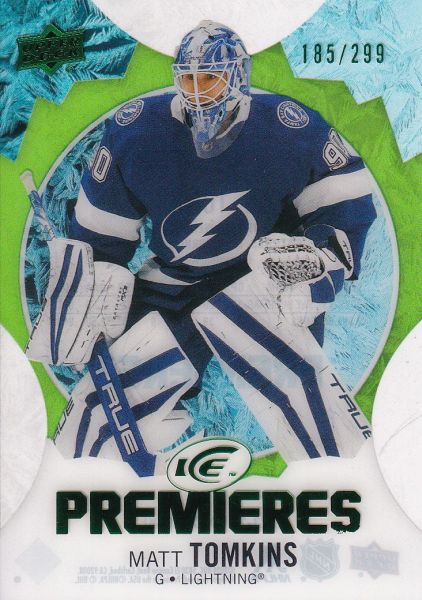 insert RC karta MATT TOMKINS 23-24 UD Ice Premieres Green /299